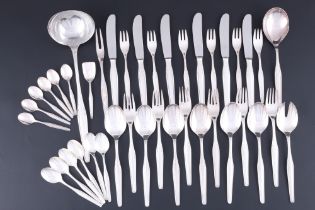 WMF Paris 800 Silber Besteck für 6 Personen, silver cutlery for 6 pers.,