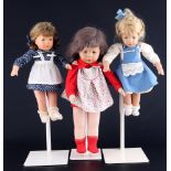 Käthe Kruse 3 character dolls girls, 3 Charakterpuppen Mädchen,