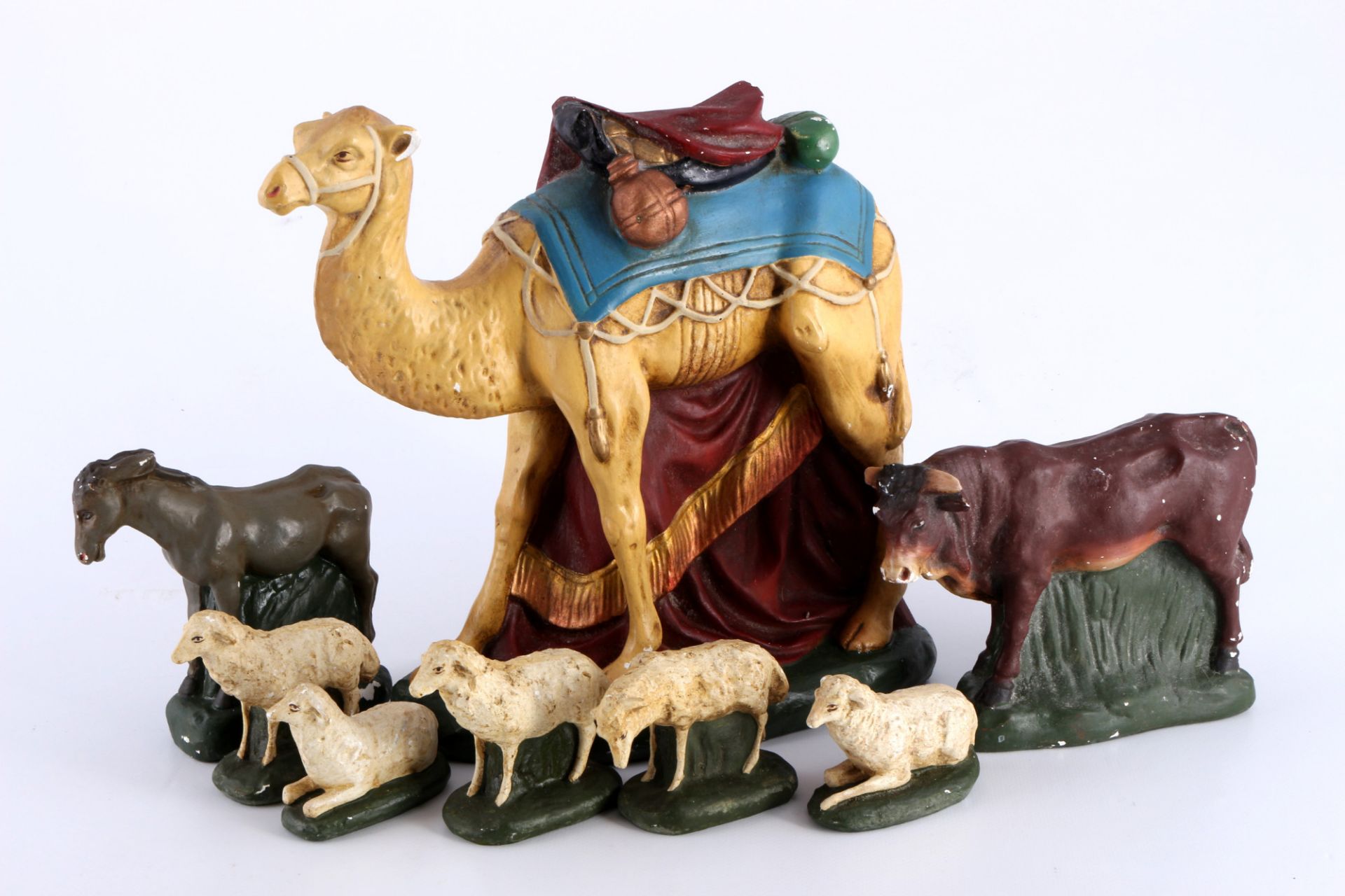 Nativity figure collection 18-piece, monogrammed J.ST., Krippenfiguren Sammlung, - Image 5 of 6