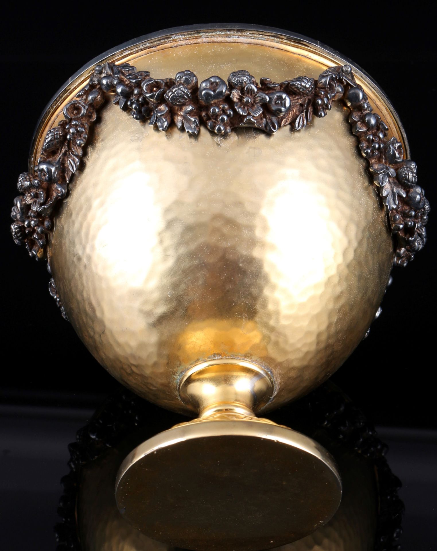 Ilias Lalaounis bronze goblet with 925 silver rim, Ilias Lalaounis Bronze Kelch mit 925 Silberrand, - Image 5 of 5