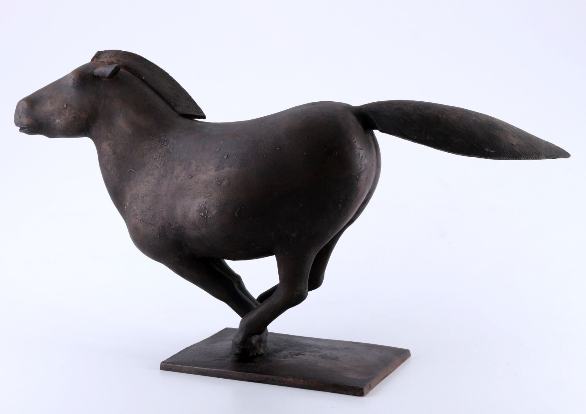 Rolf NIDA-RUEMELIN (1910-1996) bronze large fleeing horse, Bronze großes flüchtendes Wildpferd, - Image 5 of 5