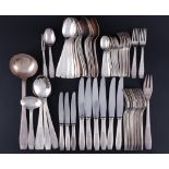 Christofle Art Deco Saigon 76-piece cutlery, 76-teiliges Besteck,