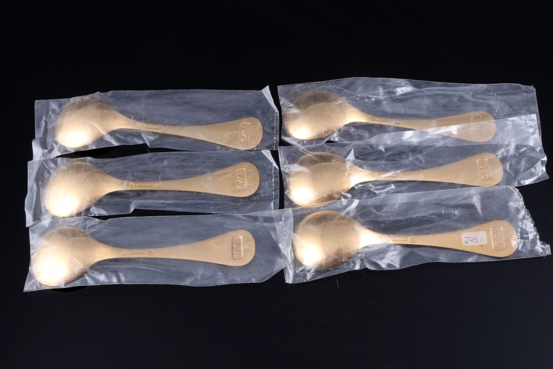 Georg Jensen 925 sterling silver 6 annual spoons, 1979, 1980 & 1981, Silber Jahresbestecke, - Image 4 of 5