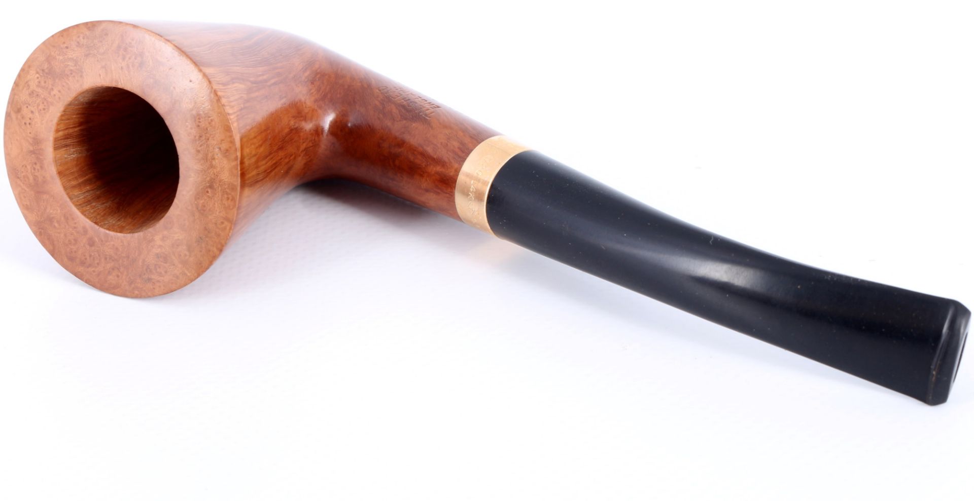 James Upshall tabacco pipe with 14K gold mount, Tabakpfeife mit 585 Gold, - Image 2 of 7