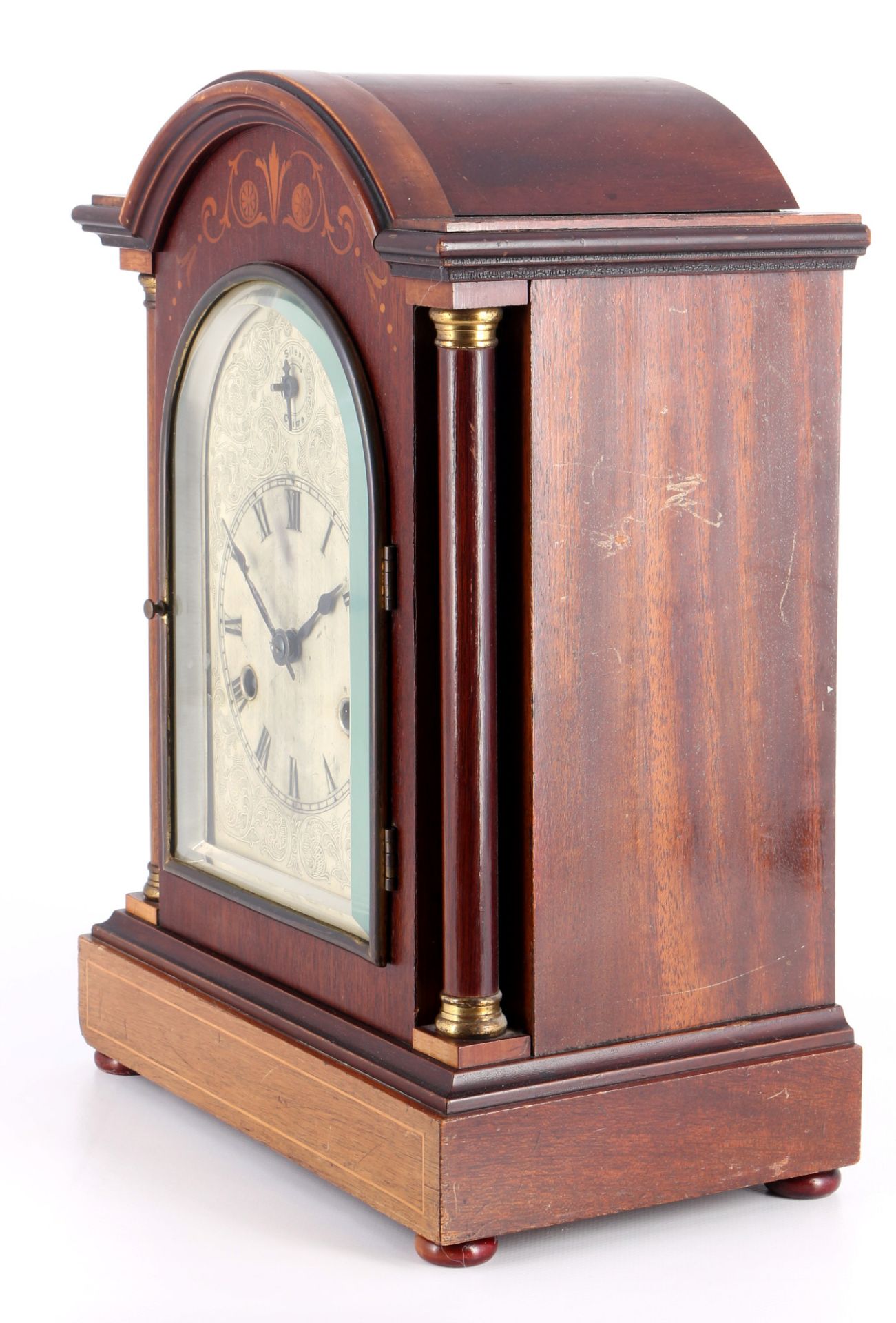 Mantel clock around 1900, Pfeilkreuz, Tischuhr um 1900, - Image 3 of 5