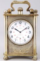 800 Silber Reiseuhr, La Rochette Frankreich 1930, carriage clock,