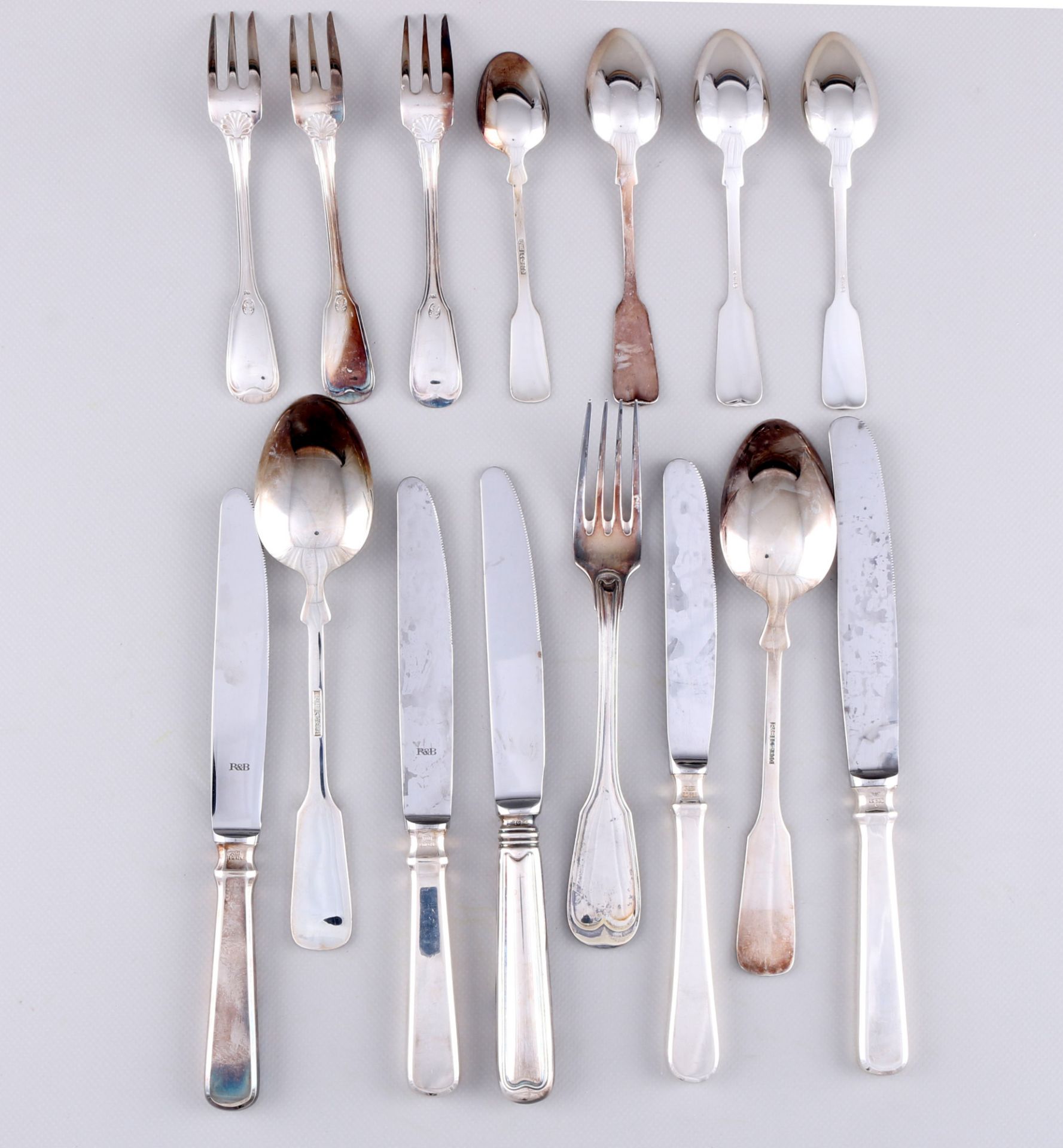 Robbe Berking 925 Silber 15-teiliges Besteck, Robbe Berking silver 15-piece cutlery, - Image 2 of 3