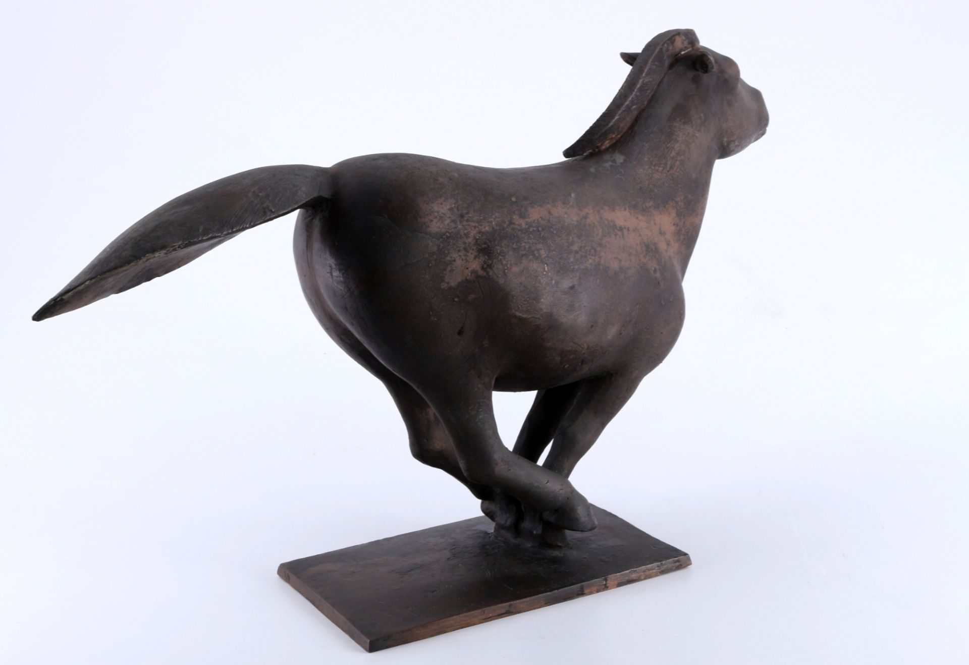 Rolf NIDA-RUEMELIN (1910-1996) bronze large fleeing horse, Bronze großes flüchtendes Wildpferd, - Image 4 of 5