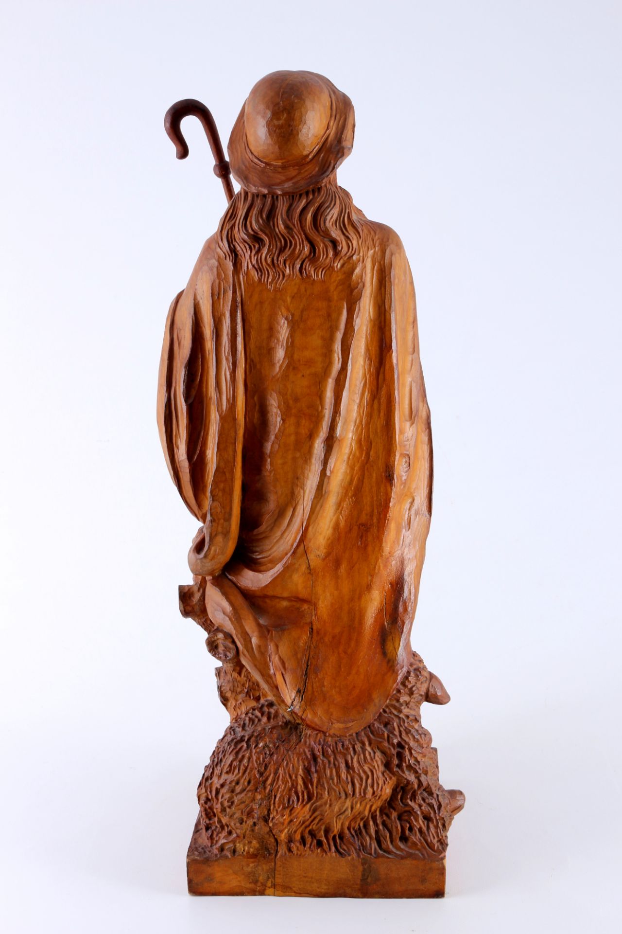 Janos MARIAHEGYI (1925-2001) wooden figure of Saint Wendelin, Heiligenfigur Vendel, - Image 4 of 6