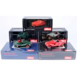 Schuco 5 model cars,- Examico 4001, Akustiko 2002 und Kommando Auto 2000, Modellfahrzeuge,