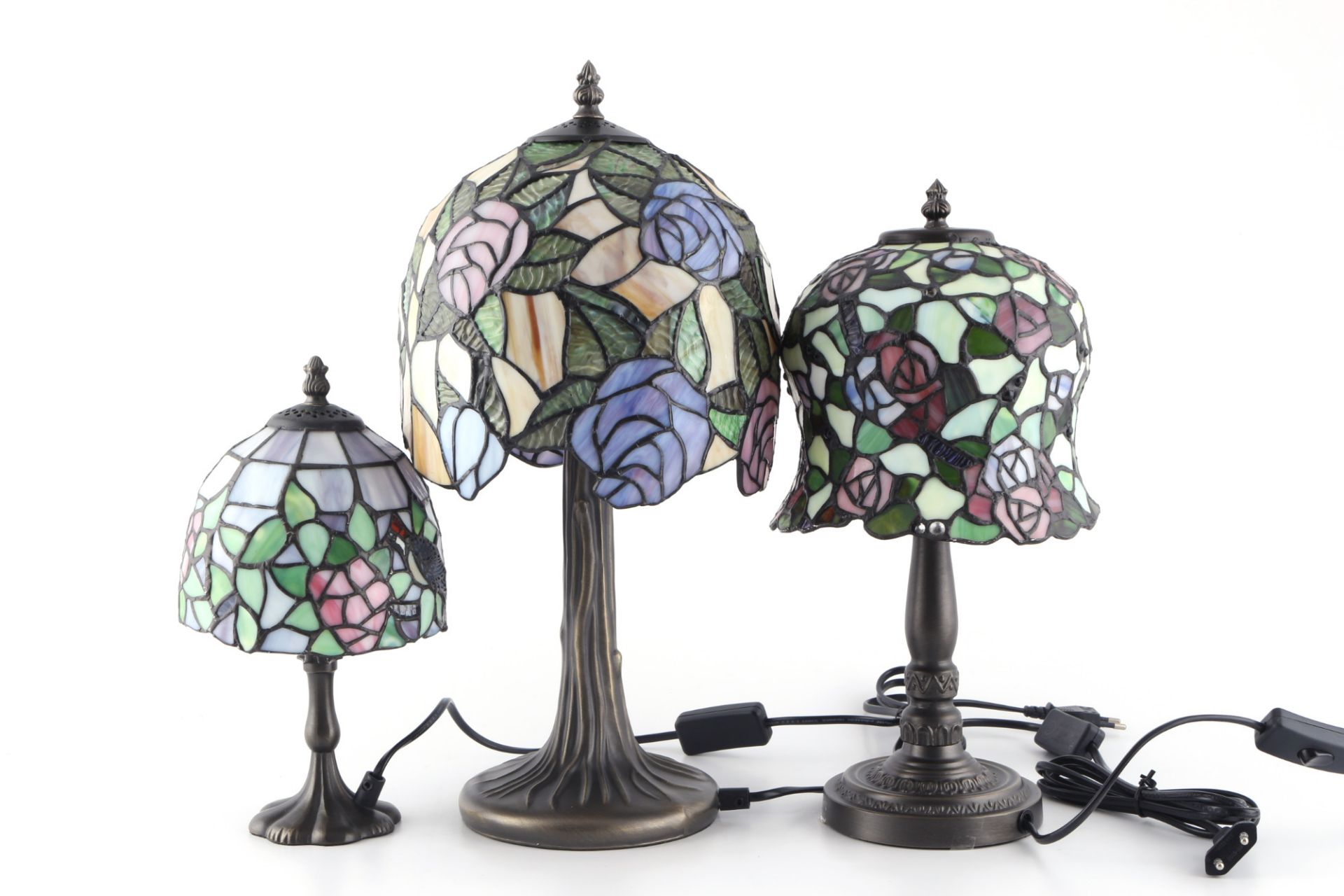 Tiffany-Stil 5 Tischlampen, table lamp design, - Bild 3 aus 6