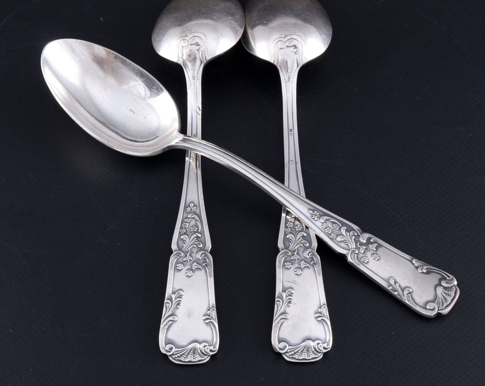 Russia 84 silver / zolotniki 3 dinner spoons, 3 Speiselöffel, - Image 3 of 5