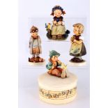 Hummel / Goebel 3 child figures with music box, Kinderfiguren mit Spieldose,