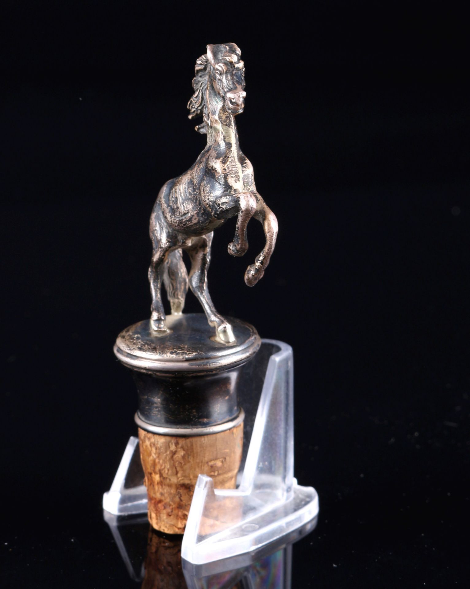 925 silver bottle cork as a horse, 925 Silber Pferd - Flaschenkorken, - Image 2 of 5