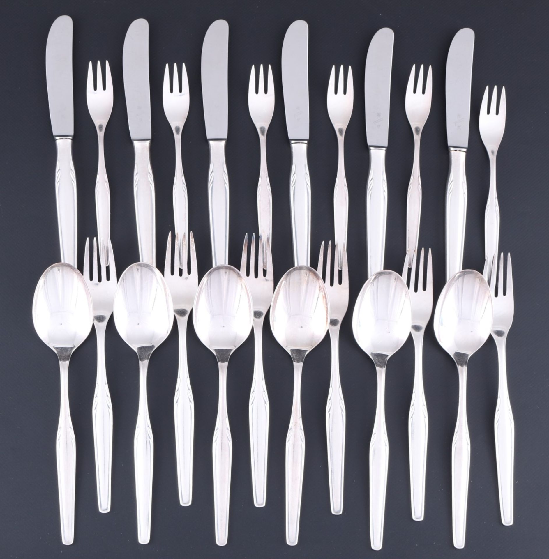 WMF Paris 800 silver cutlery for 6 persons, Silberbesteck für 6 Personen, - Image 2 of 4