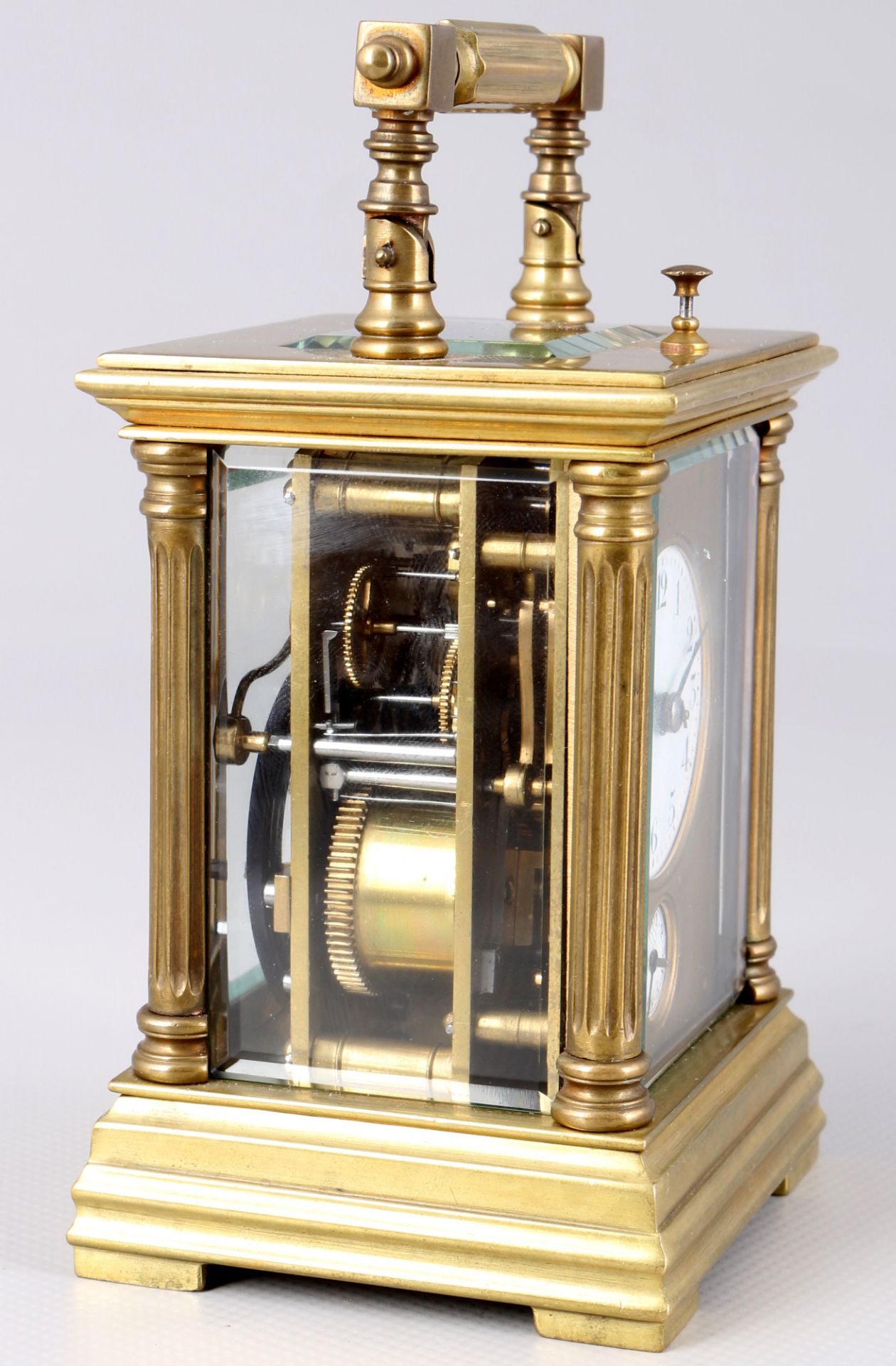 Fench carriage clock around 1900, Petit Sonnerie Reiseuhrmit Wecker, - Image 3 of 7