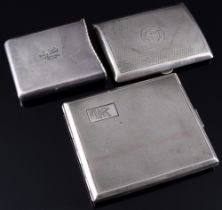 835-925 Silber 3 Zigarettenetuis, 835-925 silver 3 cigarette tins,