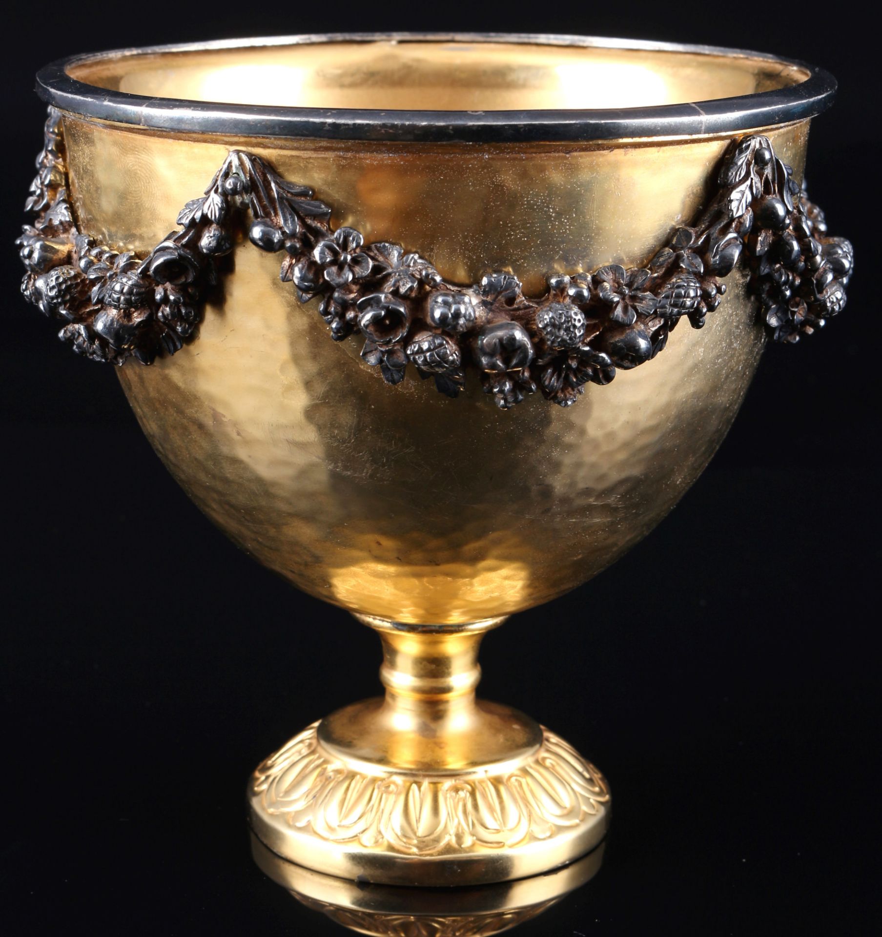 Ilias Lalaounis bronze goblet with 925 silver rim, Ilias Lalaounis Bronze Kelch mit 925 Silberrand, - Image 3 of 5