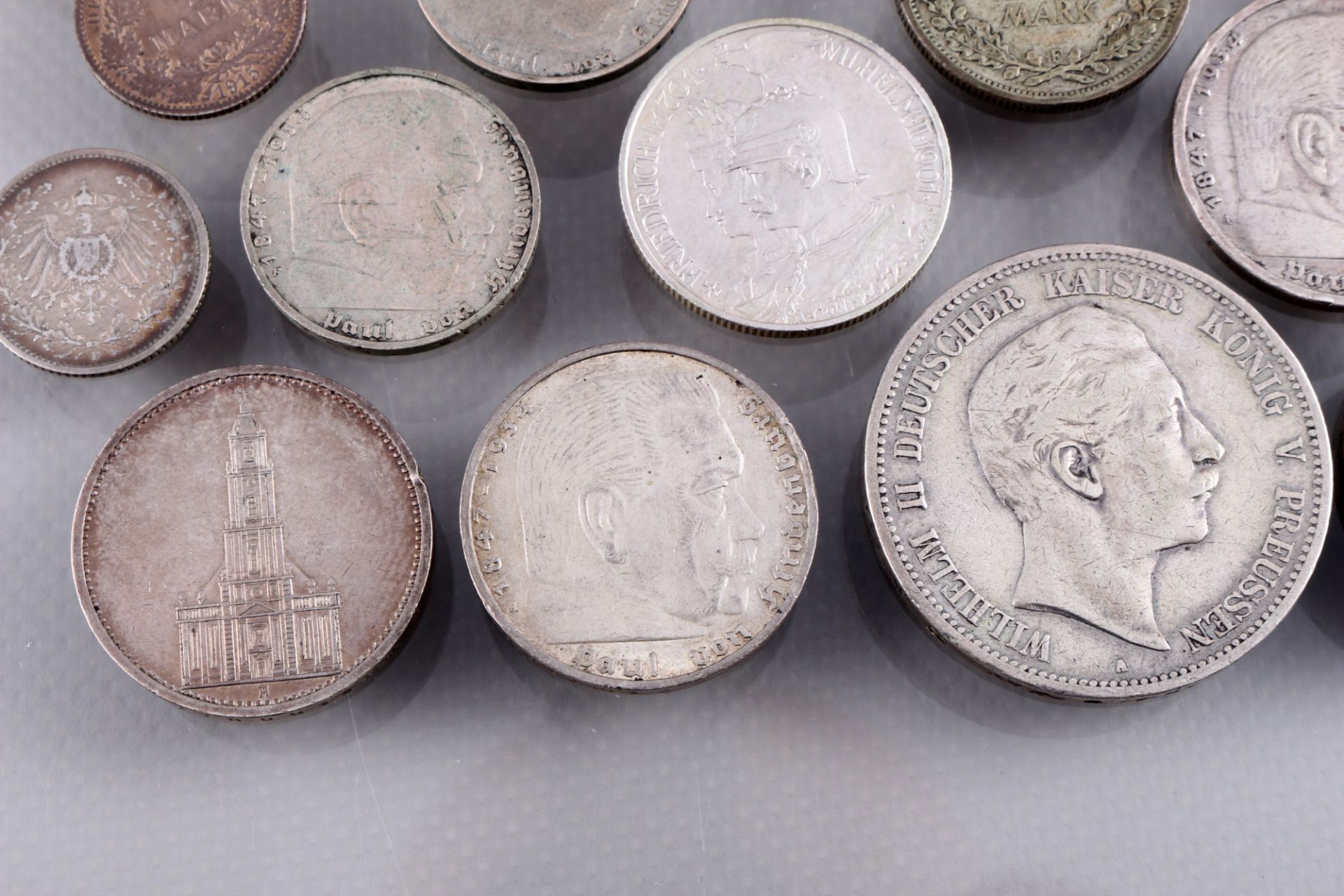 26 Silbermünzen - Deutsche Mark 1894-1939 Kaiserreich, 26 silver coins - German Mark 1894-1939 Empir - Bild 5 aus 6