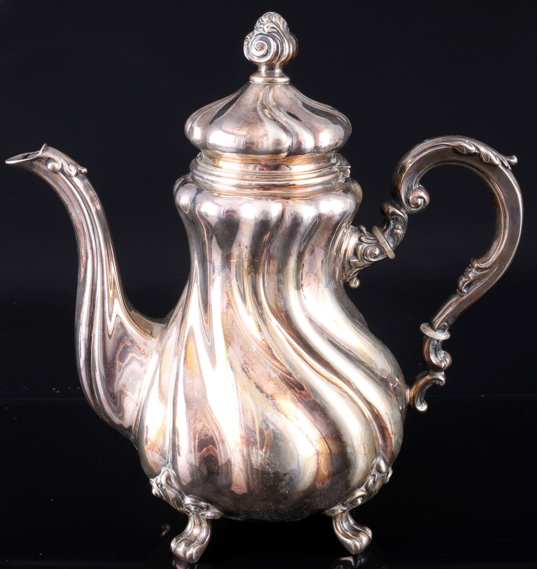 C.Tewes 800 silver coffee set, Silber Kaffeeservice, - Image 2 of 5