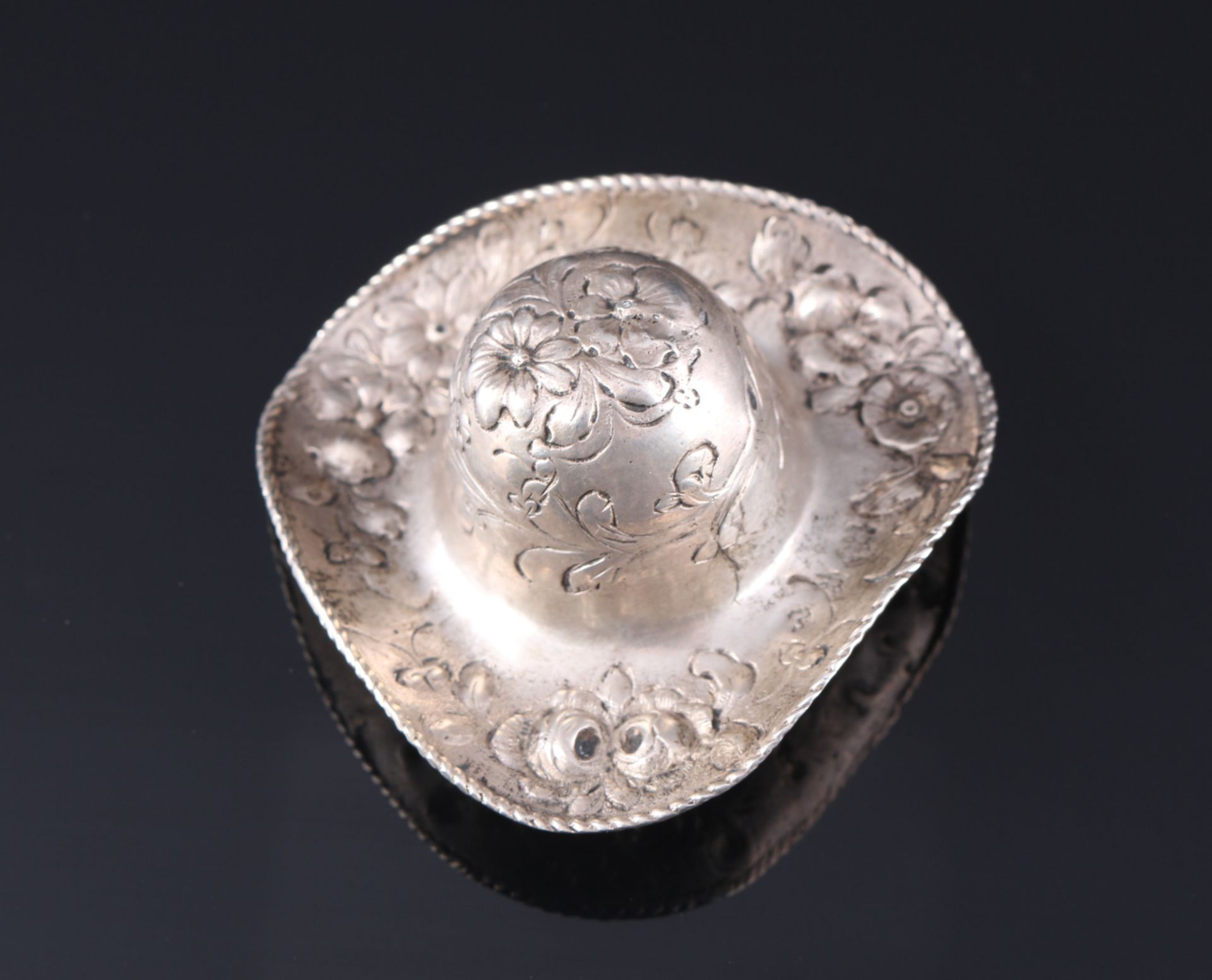 silver Sombrero - hat as a pill box, Silber Sombrero - Hut als Pillendose, - Image 2 of 4