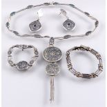800-925 silver Tula jewelry set, Silber Tula Schmuck,