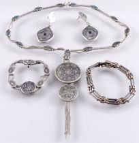 800-900 Silber Tula Schmuck, silver Tula jewelry set,