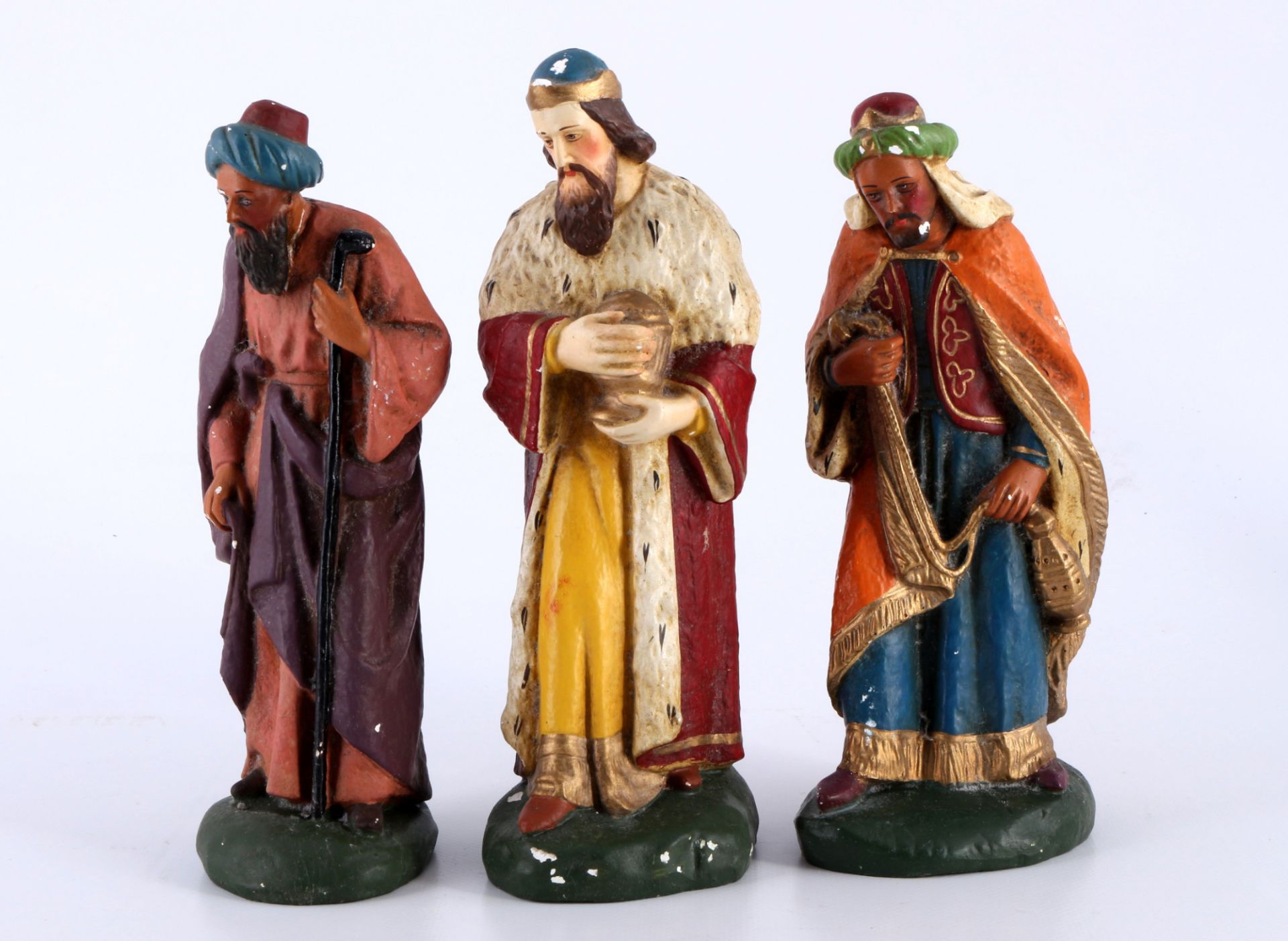 Nativity figure collection 18-piece, monogrammed J.ST., Krippenfiguren Sammlung, - Image 3 of 6
