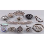 800-835 silver jewelry collection 14 pieces, Silber Schmuck Sammlung 14-teilig,