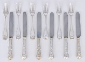 925 Silber Besteckset für 6 Personen, Mappin & Webb England von 1912, sterling silver cutlery,