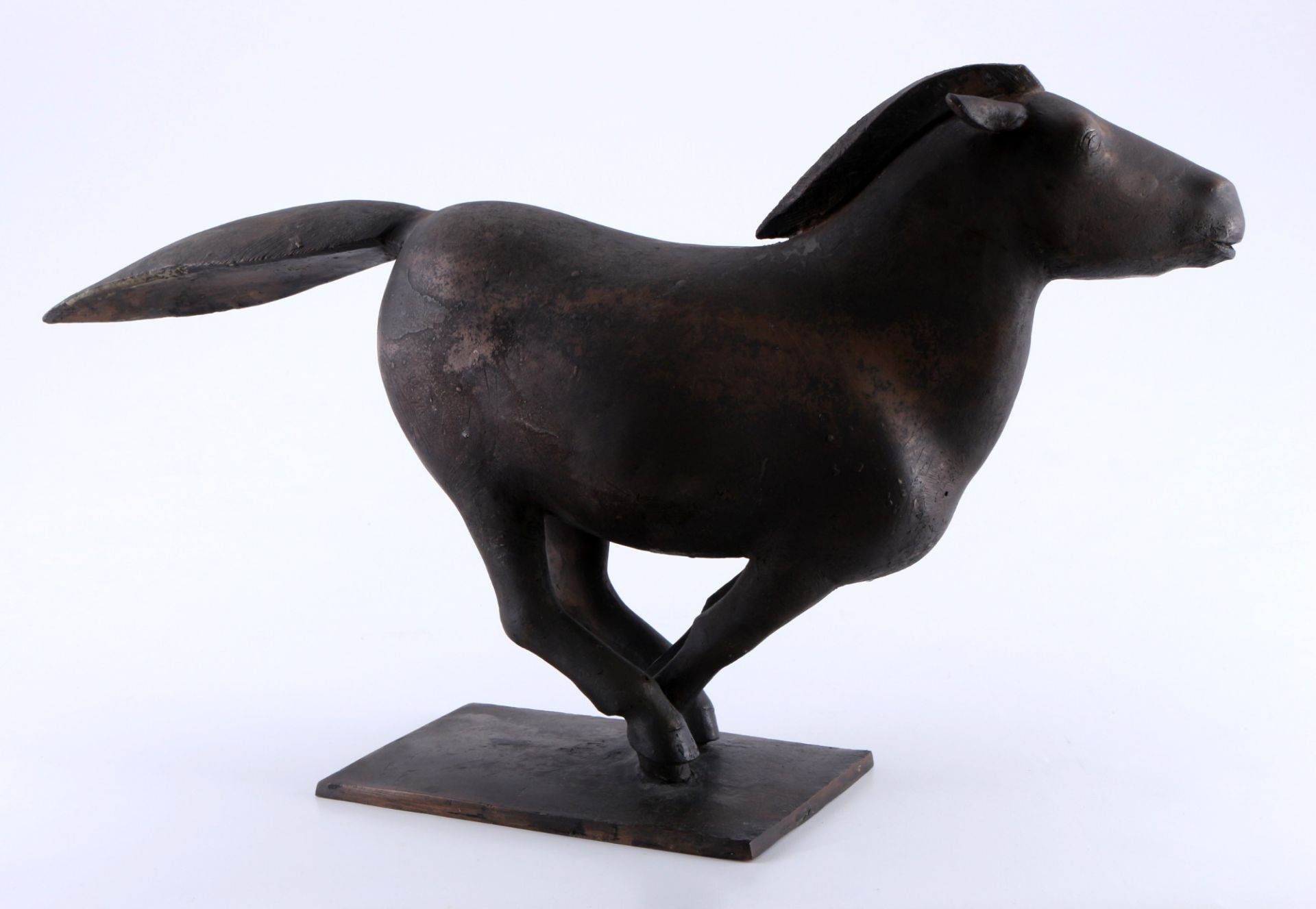 Rolf NIDA-RUEMELIN (1910-1996) bronze large fleeing horse, Bronze großes flüchtendes Wildpferd, - Image 3 of 5