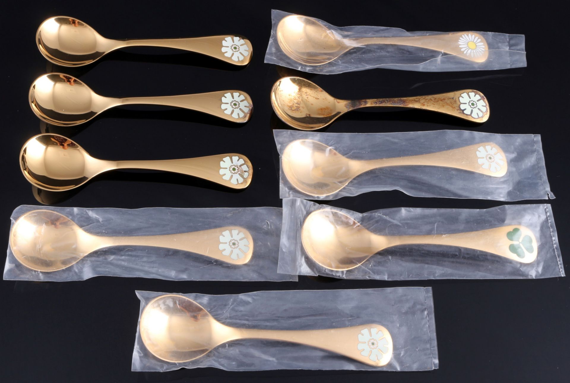 Georg Jensen 925 sterling silver 9 annual spoons, Silber Jahreslöffel,