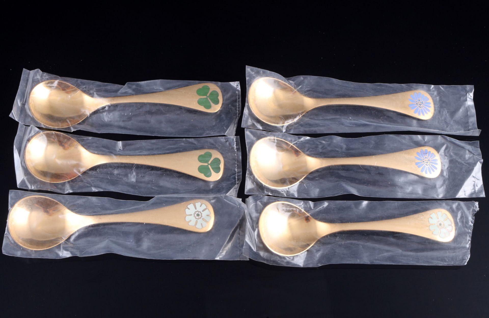 Georg Jensen 925 sterling silver 6 annual spoons, 1979, 1980 & 1981, Silber Jahresbestecke,