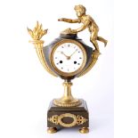 Bronze french mantel clock 19th century, Bronze Kaminuhr Frankreich 19. Jahrhundert,