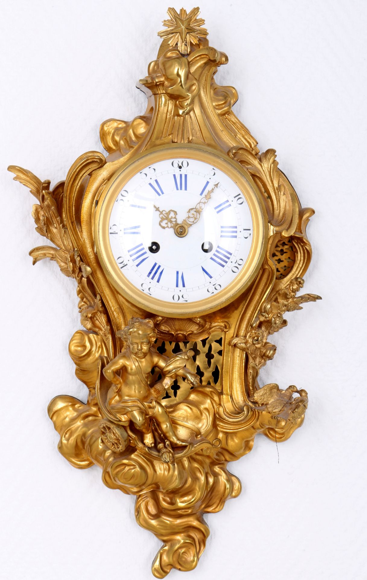 Cartel clock in Louis XVI style, France, Carteluhr im Louis XVI-Stil, Frankreich