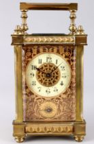 Reiseuhr Grand Sonnerie mit Wecker, Frankreich um 1900, carriage clock,