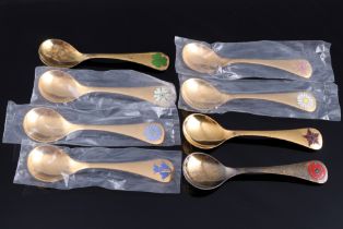 Georg Jensen 925 Silber 8 Jahreslöffel, sterling silver annual spoons,