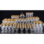 Theresienthal Concord Mintonbrote 95 glasses with lidded box, Gläser mit Deckeldose,