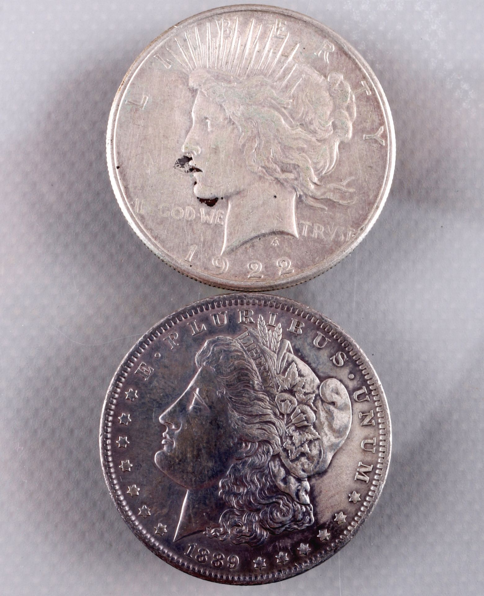 6 silver coins - Morgan Dollar 1882 - 1922, Silbermünzen - Morgan Dollar 1882 - 1922, - Image 2 of 5