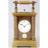 Fench carriage clock around 1900, Petit Sonnerie Reiseuhrmit Wecker,