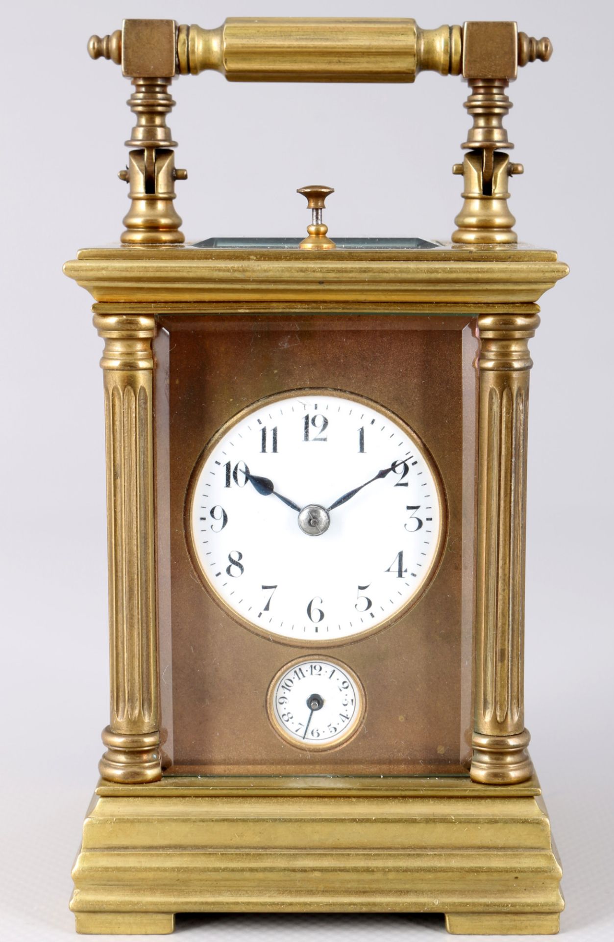 Fench carriage clock around 1900, Petit Sonnerie Reiseuhrmit Wecker,