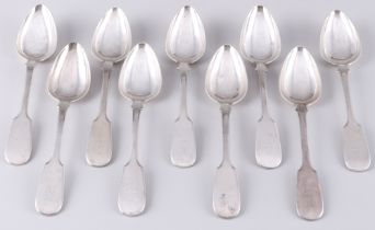 Russland 84 Zolotniki Silber 9 Löffel, 19. Jahrhundert, russian silver spoons,