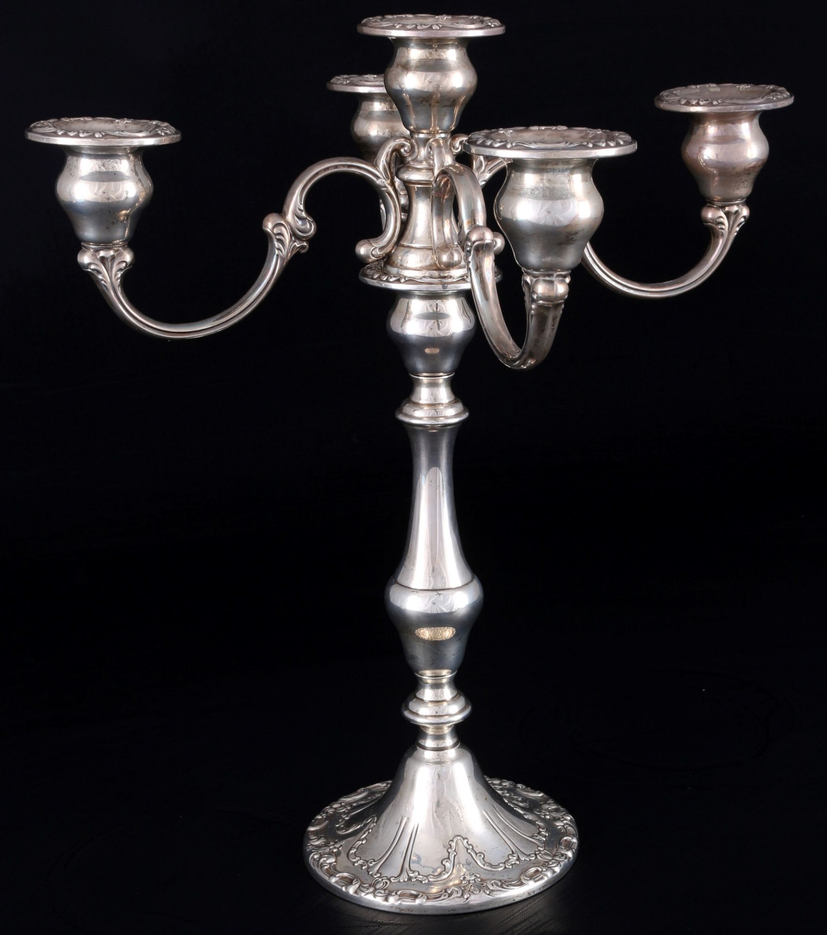 925 silver large pair of candlesticks, Gorham, - Image 3 of 4