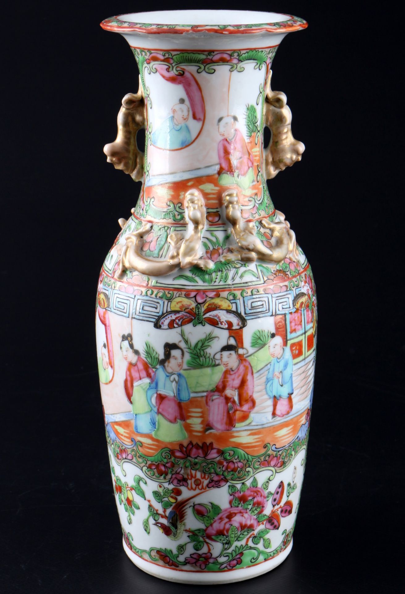 China family rose vase in Guangdong style, 19th century,