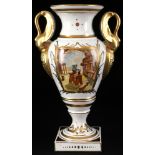 Sevres Napoleon III Amphore mit Schwanenhenkeln um 1900, amphora with swan handles,