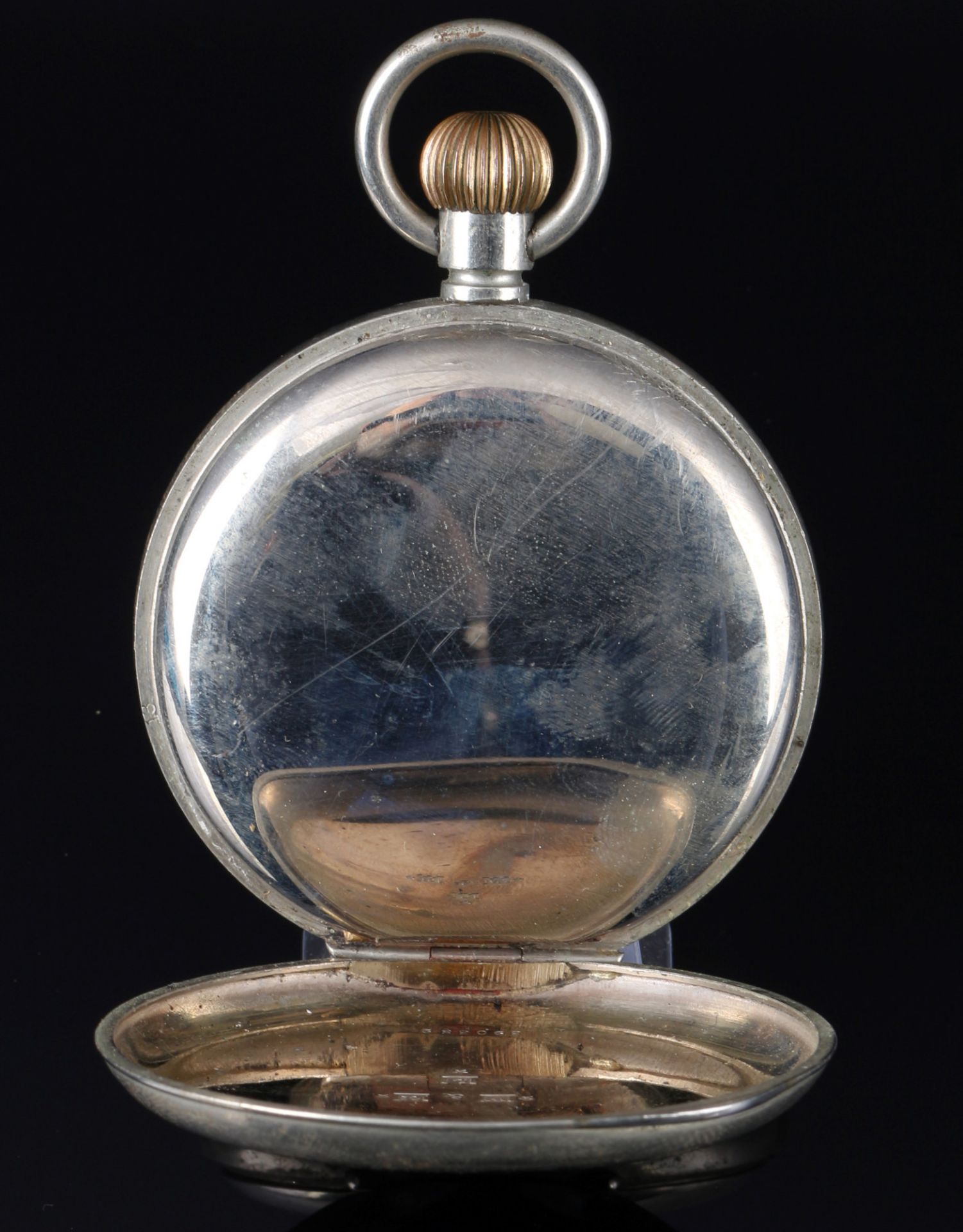 Brevet Taschenuhr als Reiseuhr in 925 Sterling Silbergehäuse um 1900, - Bild 4 aus 8