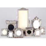 800-925 silver - 9 Art Nouveau frames,