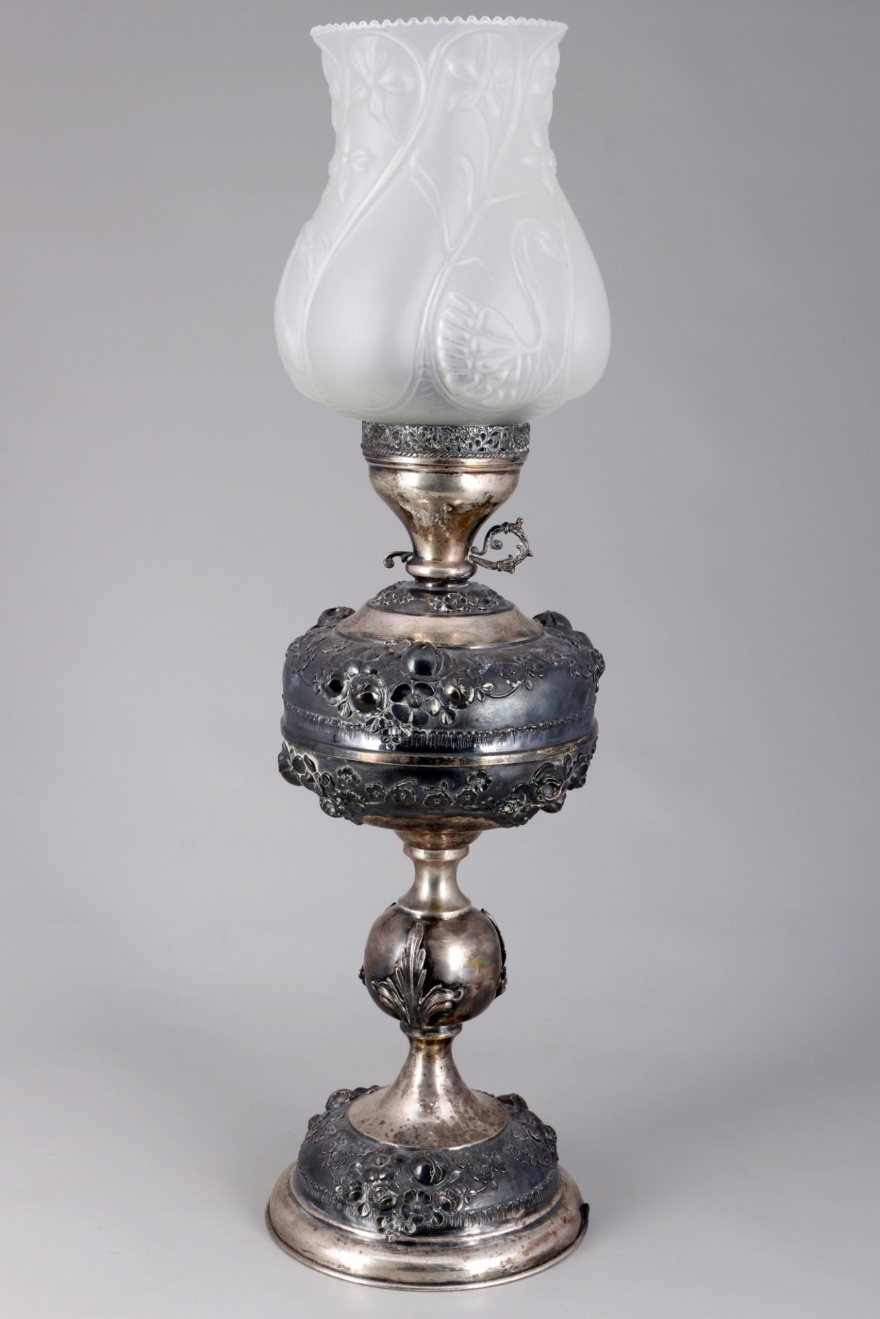 925 silver pair of table lamps, - Image 2 of 4