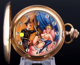 Steinmeyer pocket watch with erotic scene,