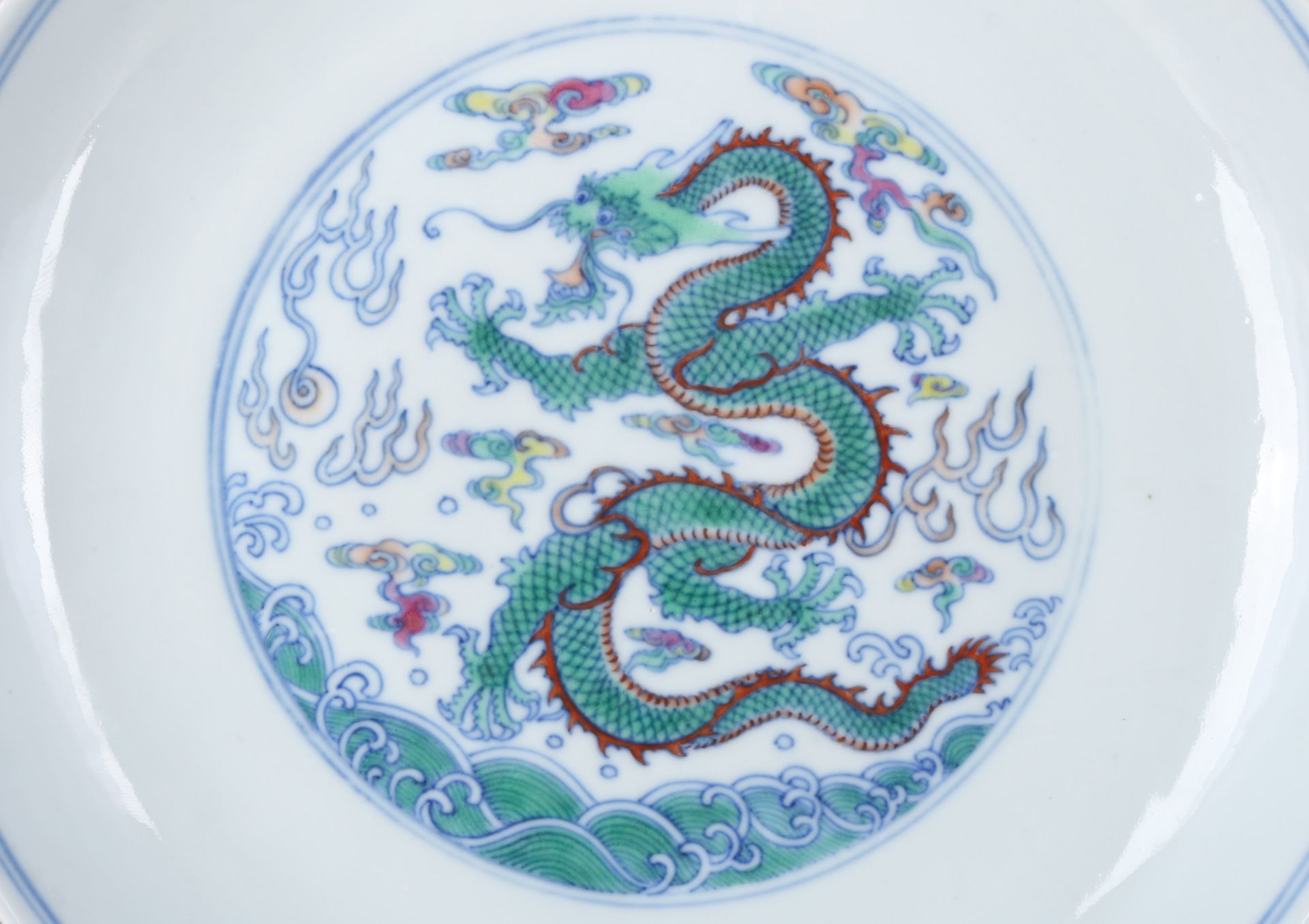 China Imperial doucai bowl Yongzheng period 18th century, - Image 2 of 3